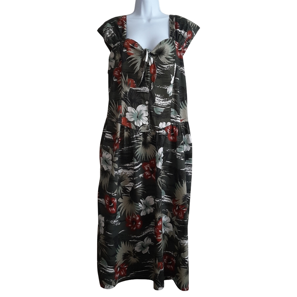 Chandni Cotton Floral Tropical Dress Size 2X
